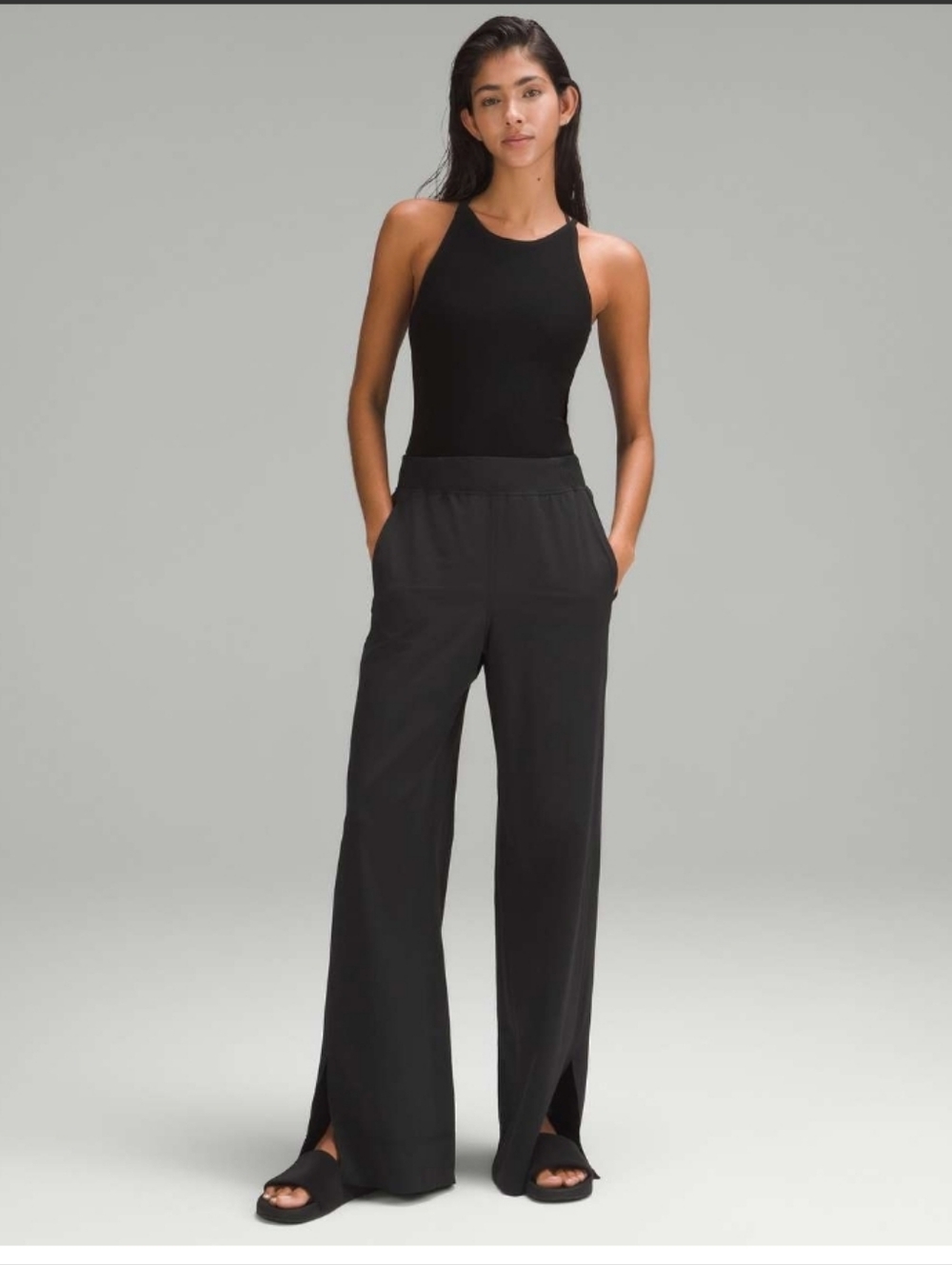 Lululemon Stretch Woven Wide-Leg High-Rise Pant Black